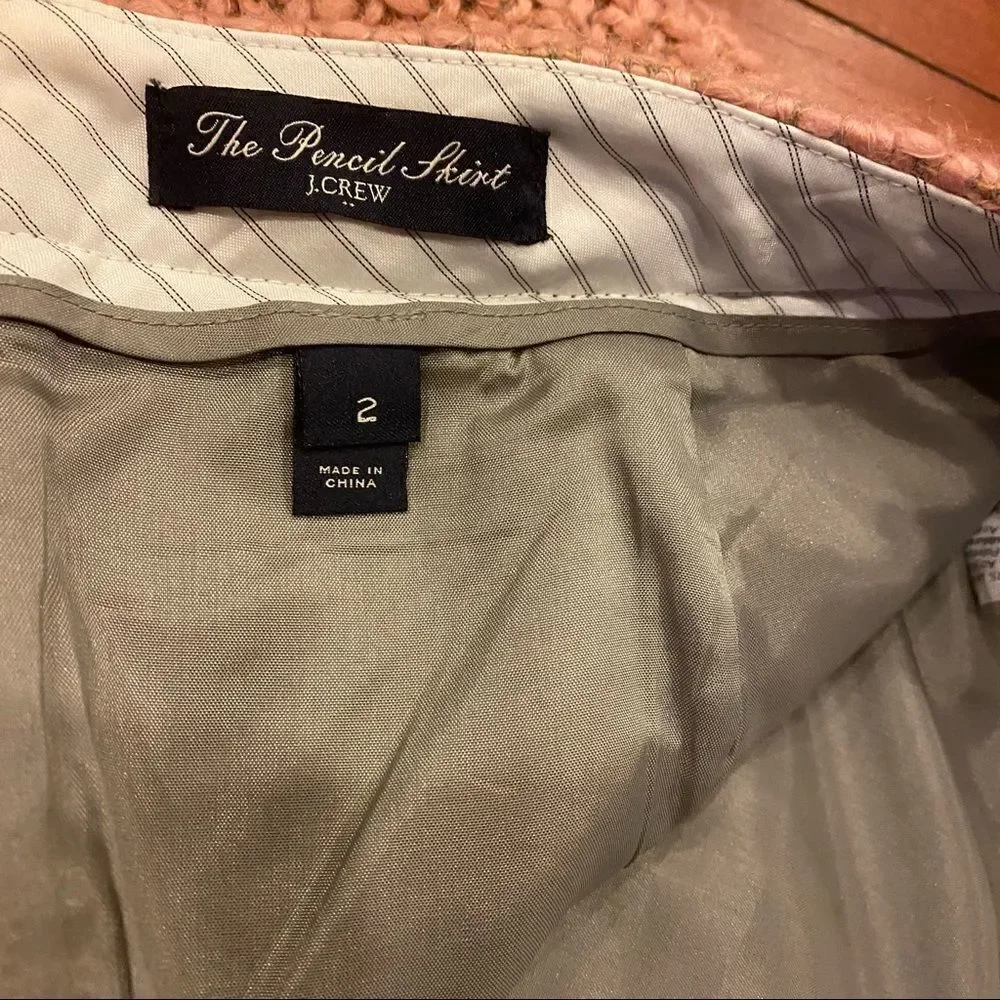 J. Crew Blush Pink No. 2 Tweed Pencil Skirt